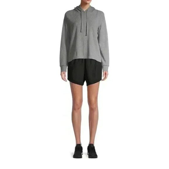 Athletic Works Dri-Works Women's Black Nylon Running Shorts w Brief NEW NWT - Picture 4 of 9